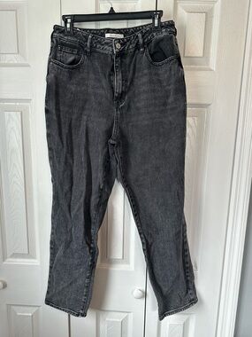 PacSun High-Rise Washed Charcoal Black Mom Jeans 100% cotton